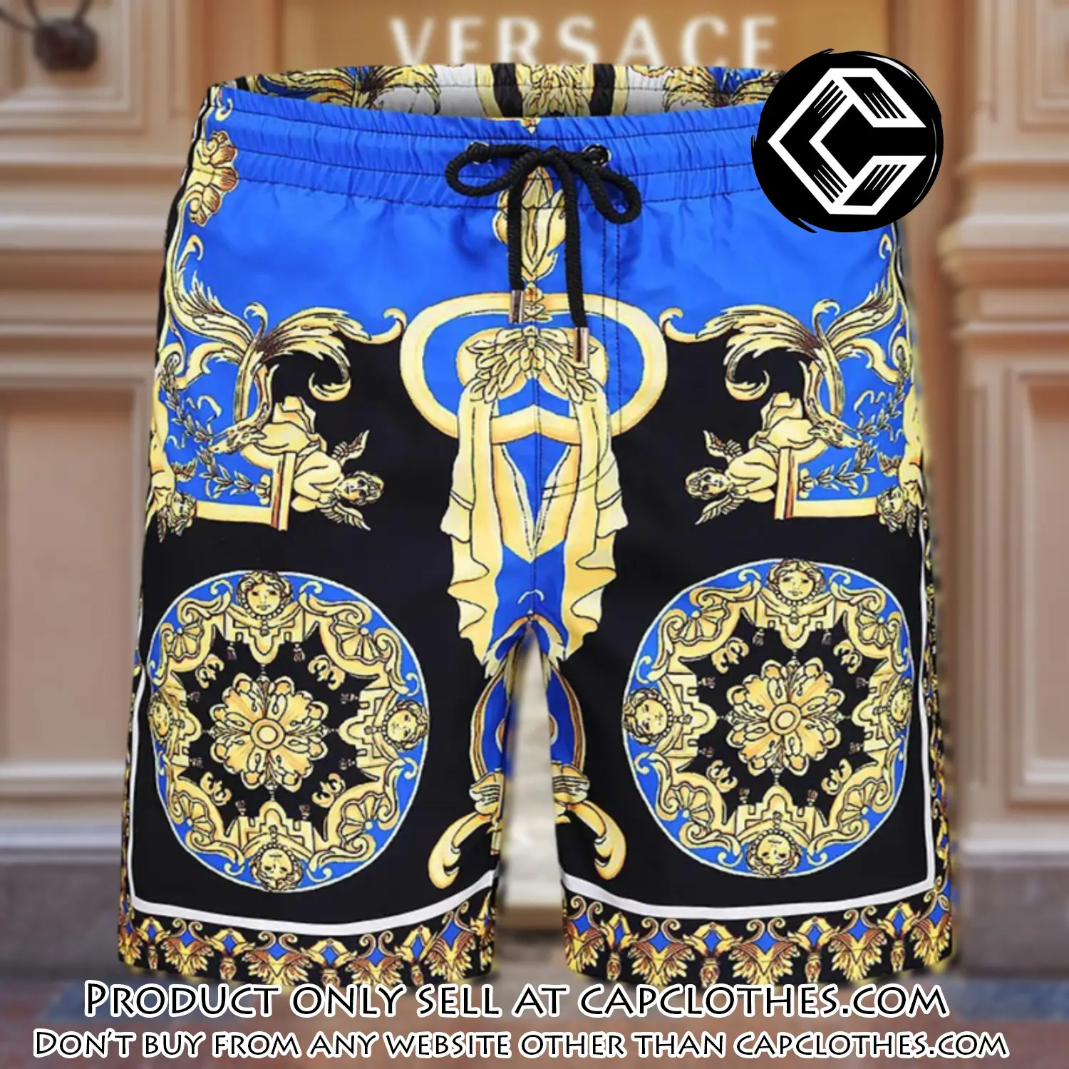 Versace new 3d luxury brand all over print shorts pants for men cc5436747